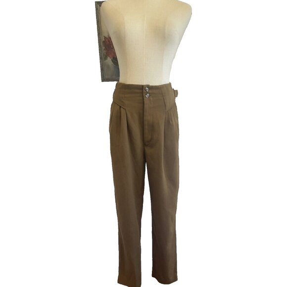 Vintage 80s Does 40s Military/ Landgirl Style Capris Pants 27”w - Picture 2 of 6